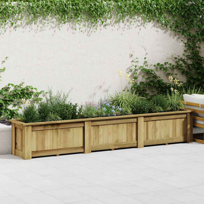 Fioriera Rialzata 291x50x50 cm in Legno di Pino Impregnato | homemem39