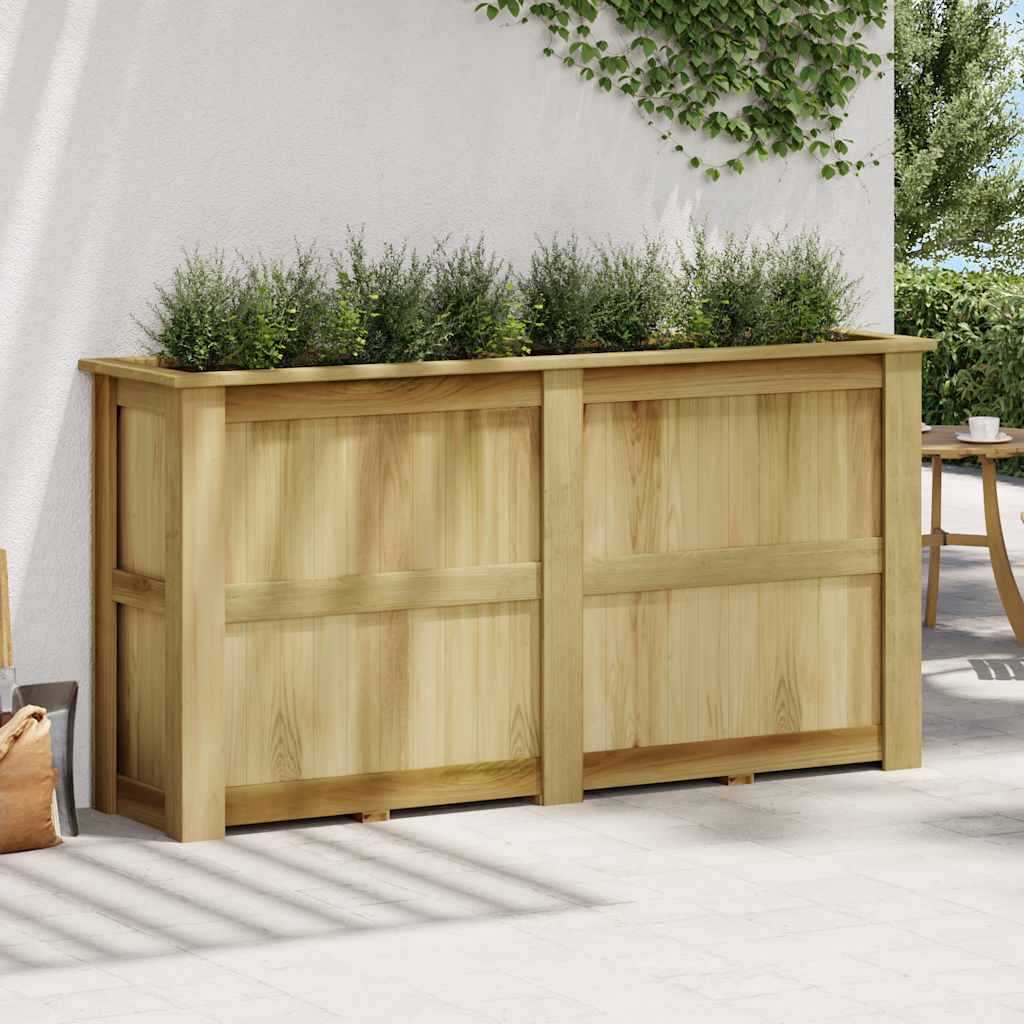 Fioriera Rialzata 196x50x100 cm in Legno di Pino Impregnato | homemem39