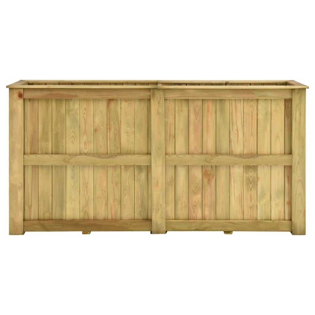 Fioriera Rialzata 196x50x100 cm in Legno di Pino Impregnato - homemem39