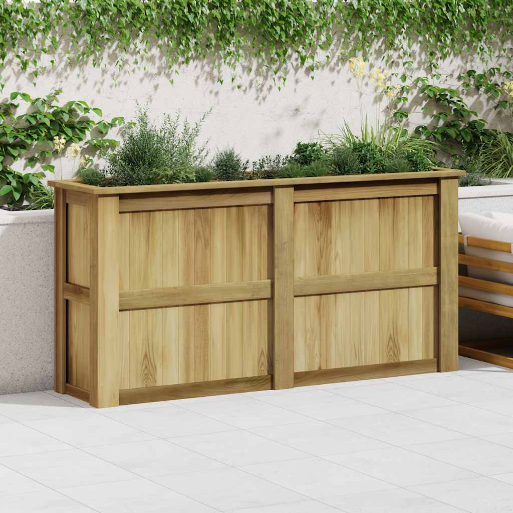 Fioriera Rialzata 196x50x100 cm in Legno di Pino Impregnato | homemem39