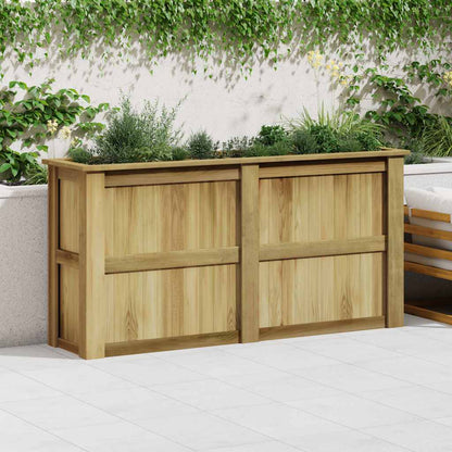 Fioriera Rialzata 196x50x100 cm in Legno di Pino Impregnato | homemem39