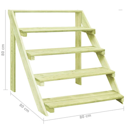 Piedistallo per Piante 80x80x80 cm Legno di Pino Impregnato