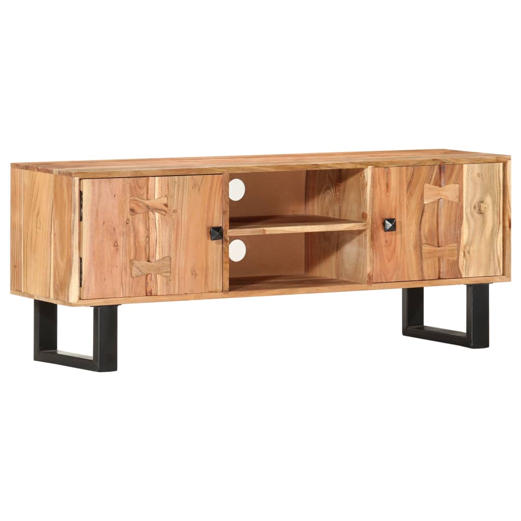 Mobile Porta TV 118x30x45 cm in Legno Massello di Acacia | homemem39