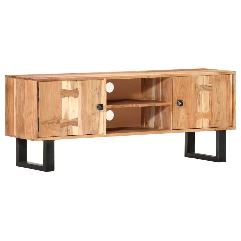 Mobile Porta TV 118x30x45 cm in Legno Massello di Acacia | homemem39