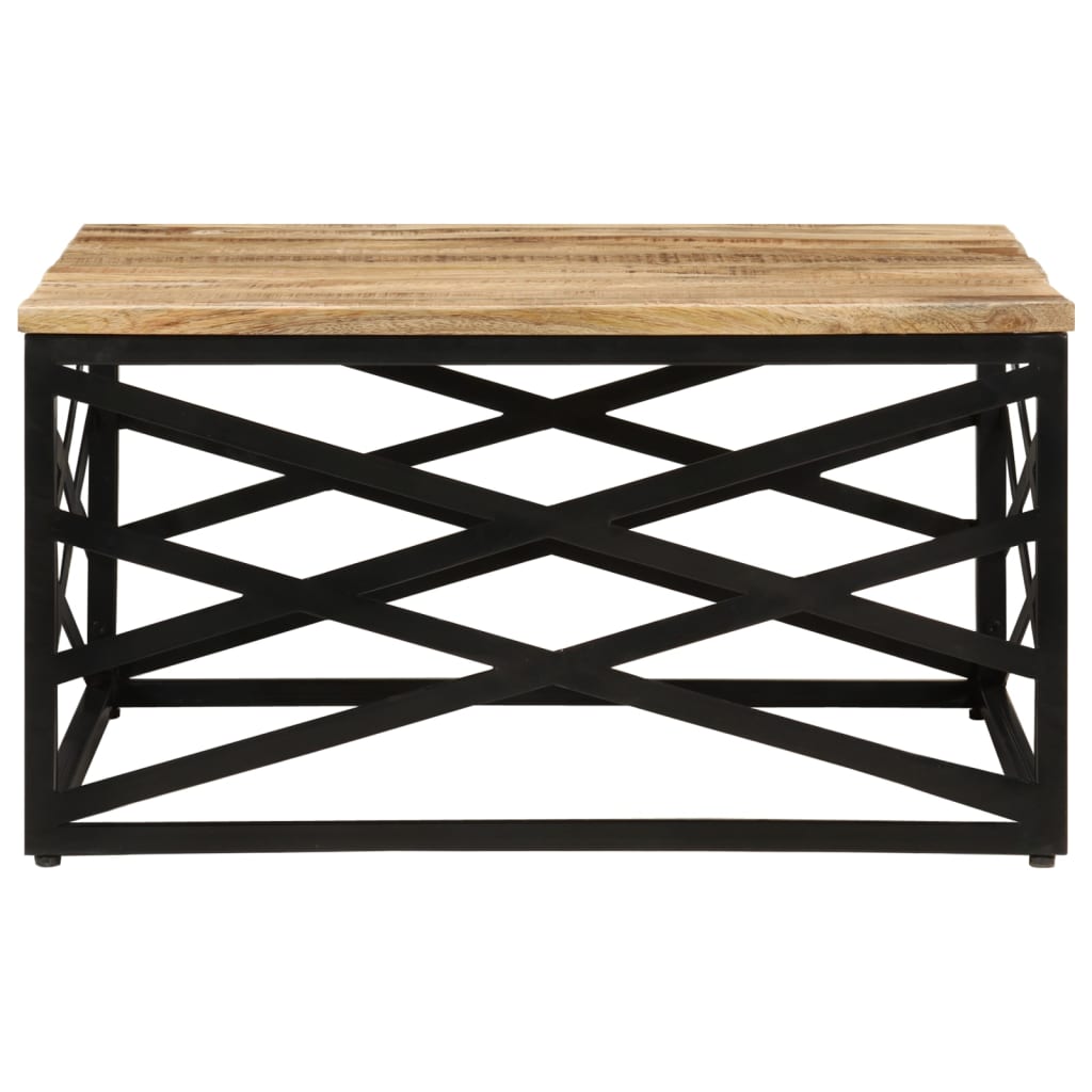 Tavolino da Salotto 68x68x35 cm in Legno Massello di Mango | homemem39