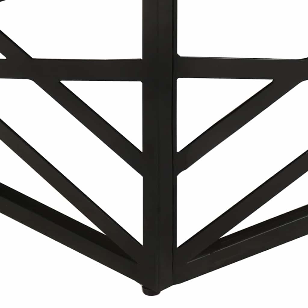 Tavolino da Salotto 68x68x35 cm in Legno Massello di Mango