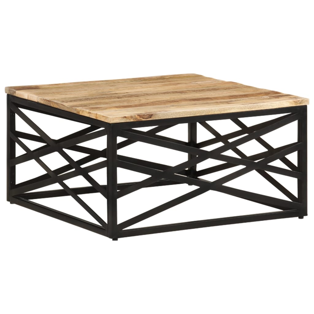 Tavolino da Salotto 68x68x35 cm in Legno Massello di Mango | homemem39
