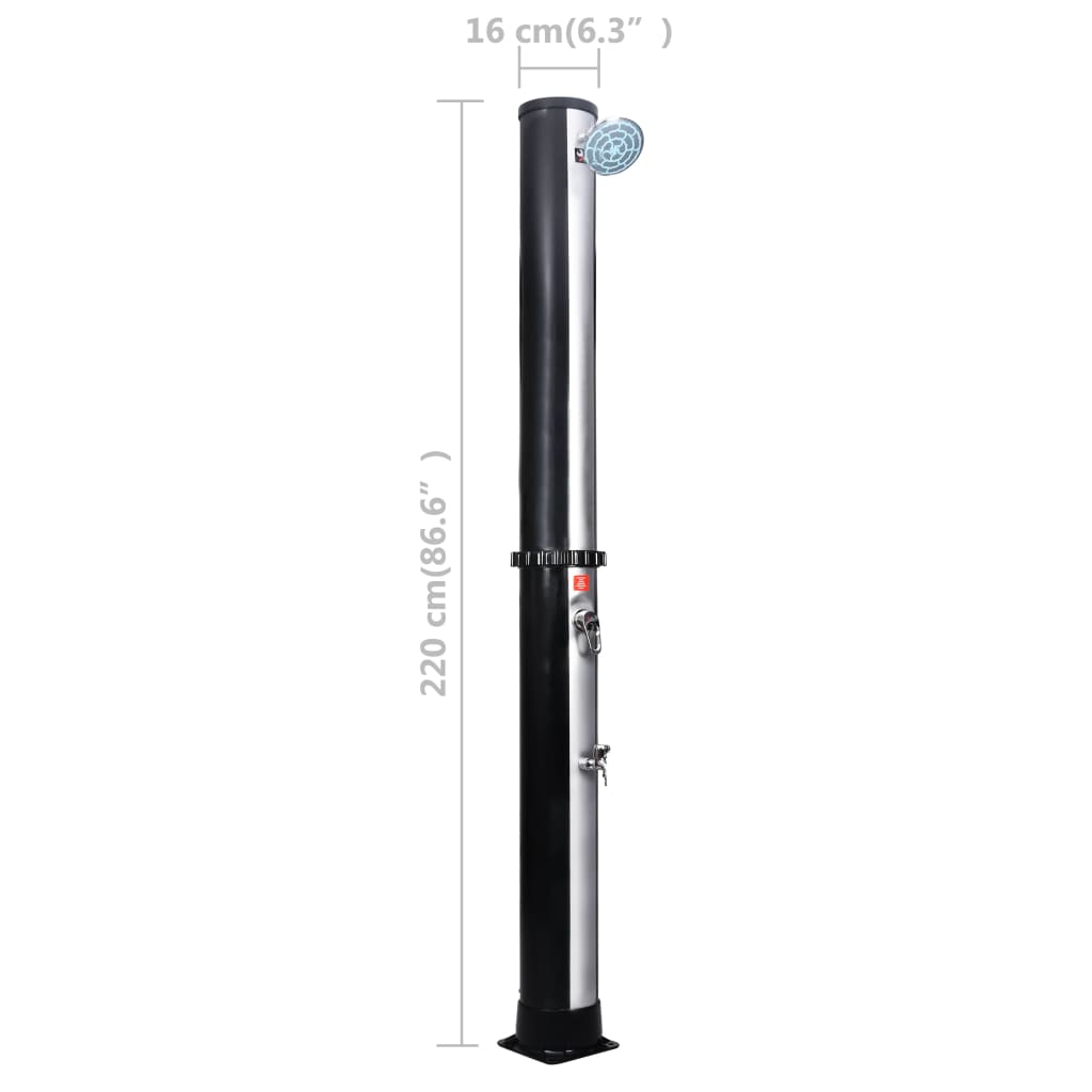 Outdoor Doccia Solare da Giardino con Soffione e Rubinetto 40 L | homemem39