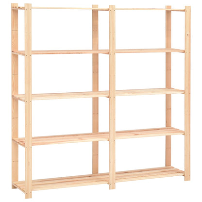 Scaffali a 5 Livelli 10 pz 170x38x170cm in Massello Pino 500 kg | homemem39
