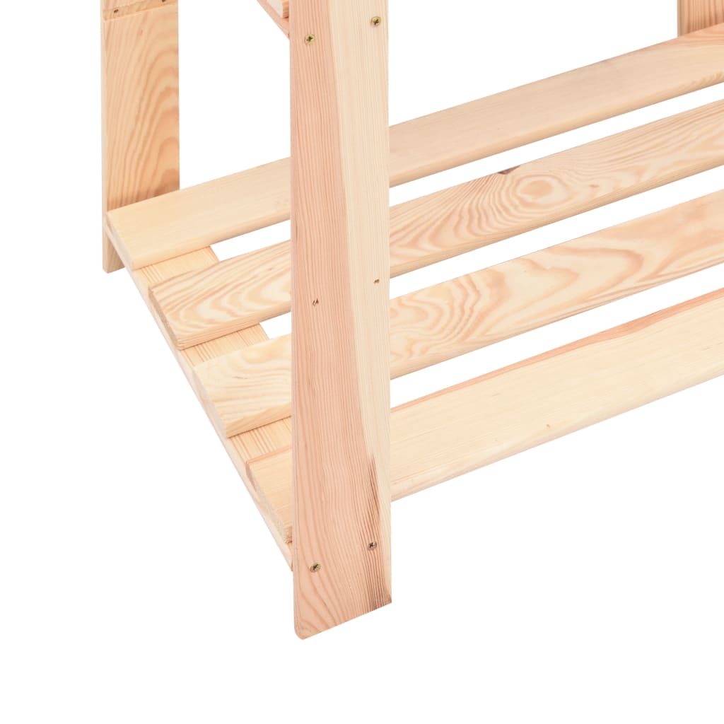 Scaffali a 3 Livelli 2 pz 80x38x90 cm in Massello Pino 150 kg | homemem39