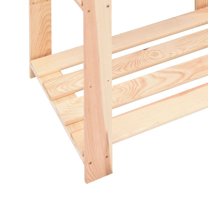 Scaffali a 3 Livelli 2 pz 80x38x90 cm in Massello Pino 150 kg | homemem39