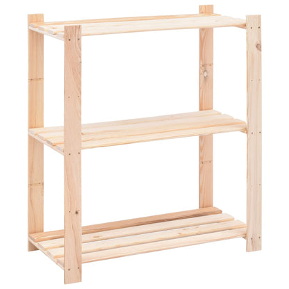 Scaffali a 3 Livelli 3 pz 80x38x90 cm Massello Pino 150 kg | homemem39
