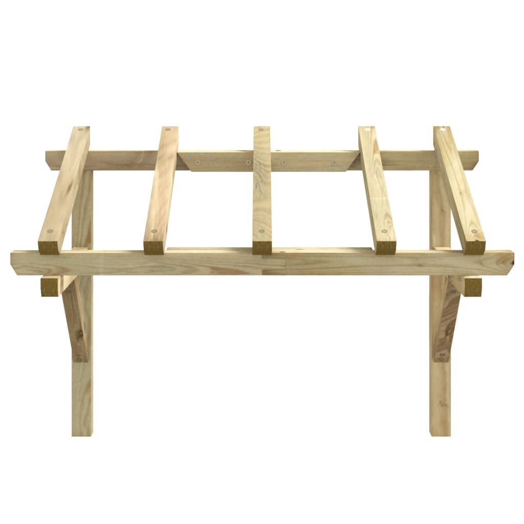 Tettoia per Porta d'Ingresso 150x100x100 cm in Legno di Pino - homemem39