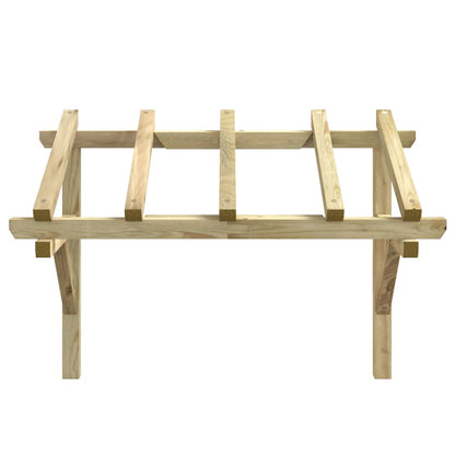 Tettoia per Porta d'Ingresso 150x100x100 cm in Legno di Pino - homemem39