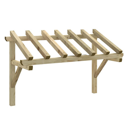 Tettoia per Porta d'Ingresso 200x100x100 cm in Legno di Pino | homemem39