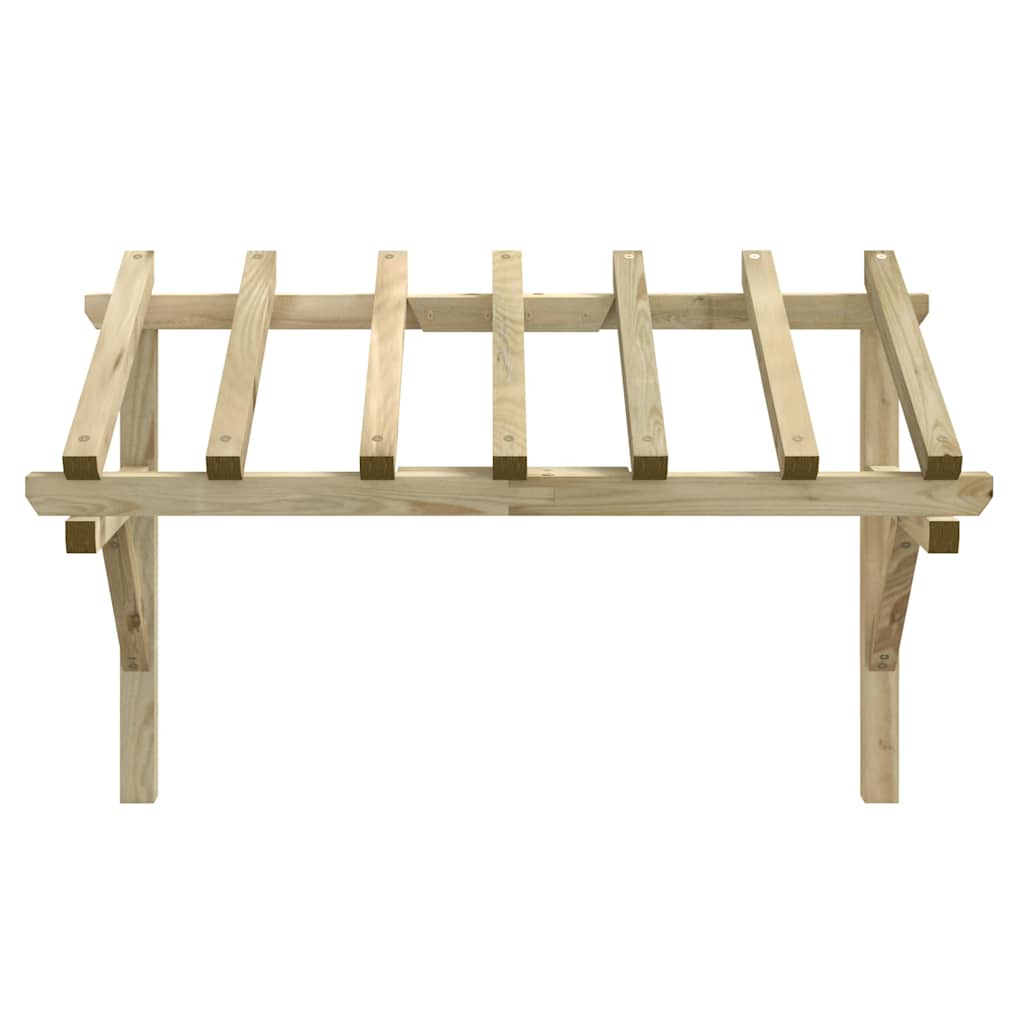 Tettoia per Porta d'Ingresso 200x100x100 cm in Legno di Pino | homemem39