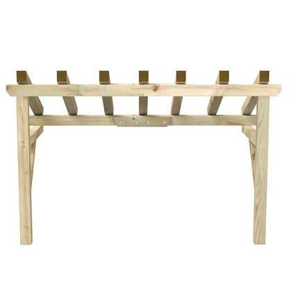 Tettoia per Porta d'Ingresso 200x100x100 cm in Legno di Pino | homemem39