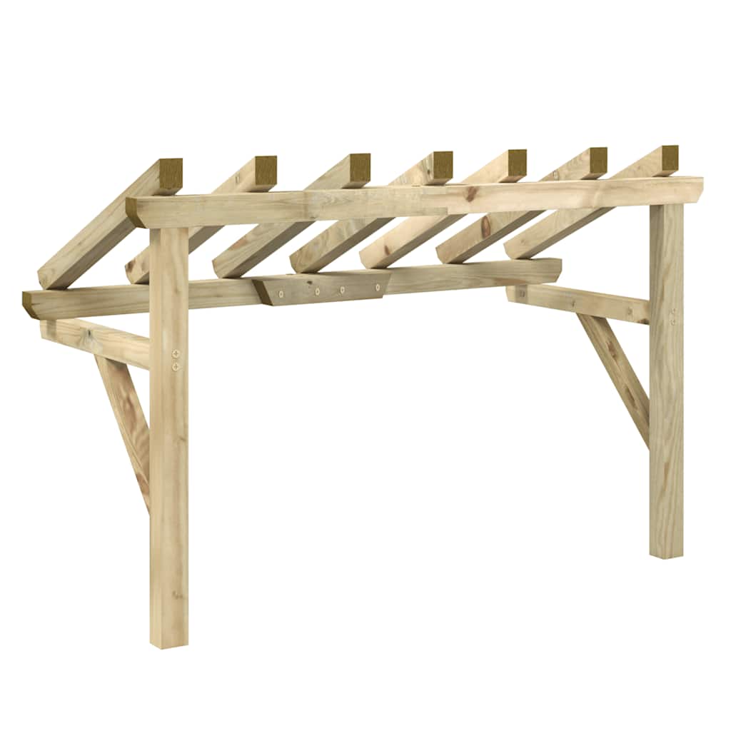 Tettoia per Porta d'Ingresso 200x100x100 cm in Legno di Pino | homemem39
