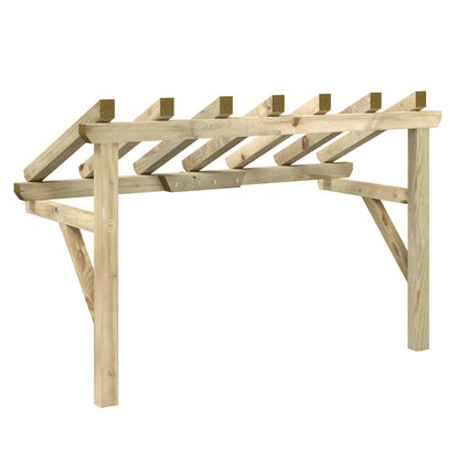 Tettoia per Porta d'Ingresso 200x100x100 cm in Legno di Pino | homemem39