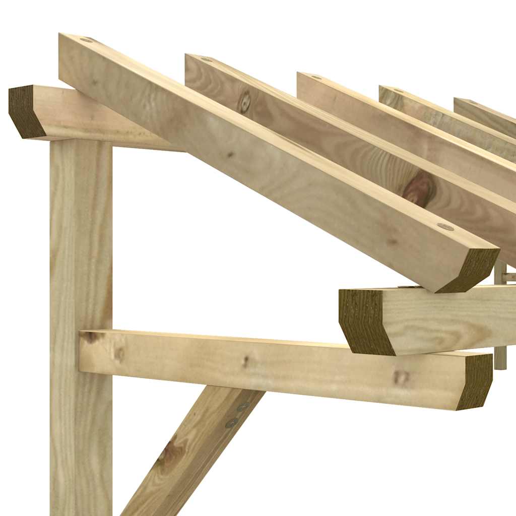 Tettoia per Porta d'Ingresso 200x100x100 cm in Legno di Pino | homemem39
