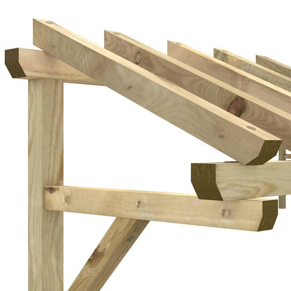 Tettoia per Porta d'Ingresso 200x100x100 cm in Legno di Pino | homemem39