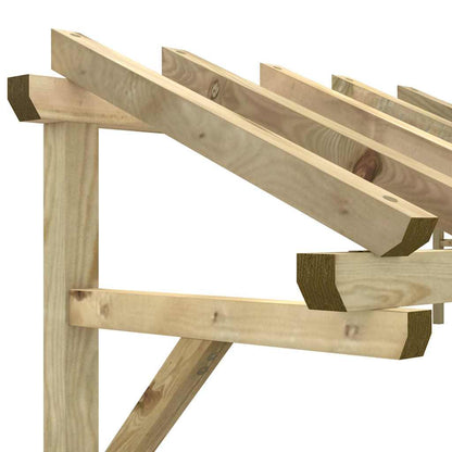 Tettoia per Porta d'Ingresso in Legno di Pino