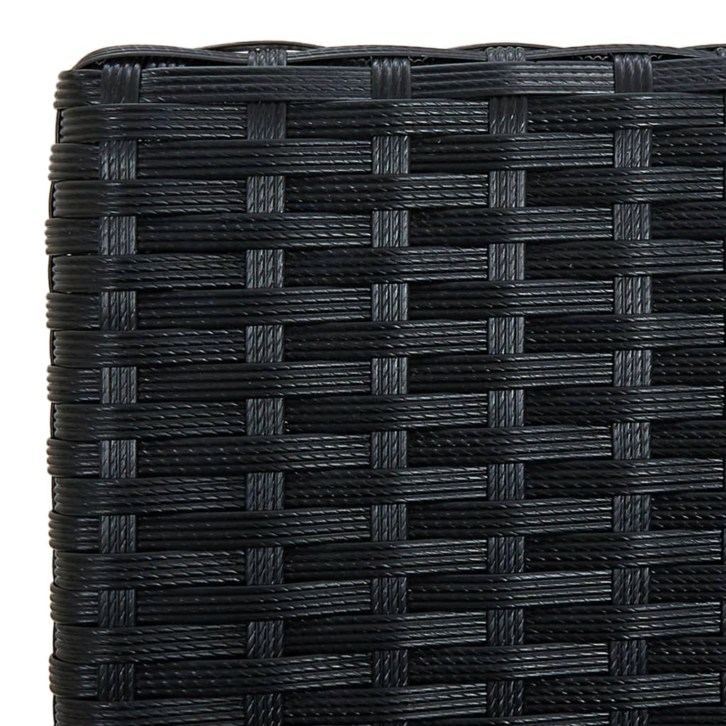 Set Divani da Giardino 4 pz con Cuscini in Polyrattan Nero | homemem39