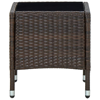 Tavolo da Giardino Marrone 40x40x45 cm in Polyrattan - homemem39