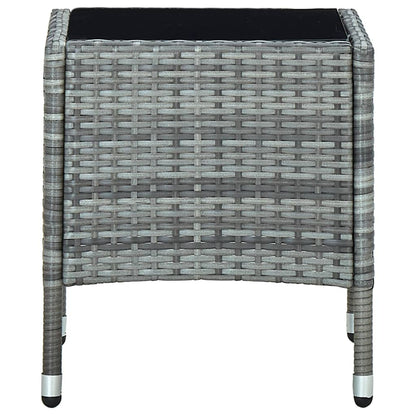 Tavolo da Giardino Grigio 40x40x45 cm in Polyrattan | homemem39