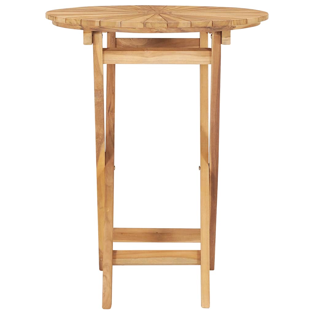 Tavolo da Giardino Pieghevole Ø  60 cm Legno Massello di Teak | homemem39