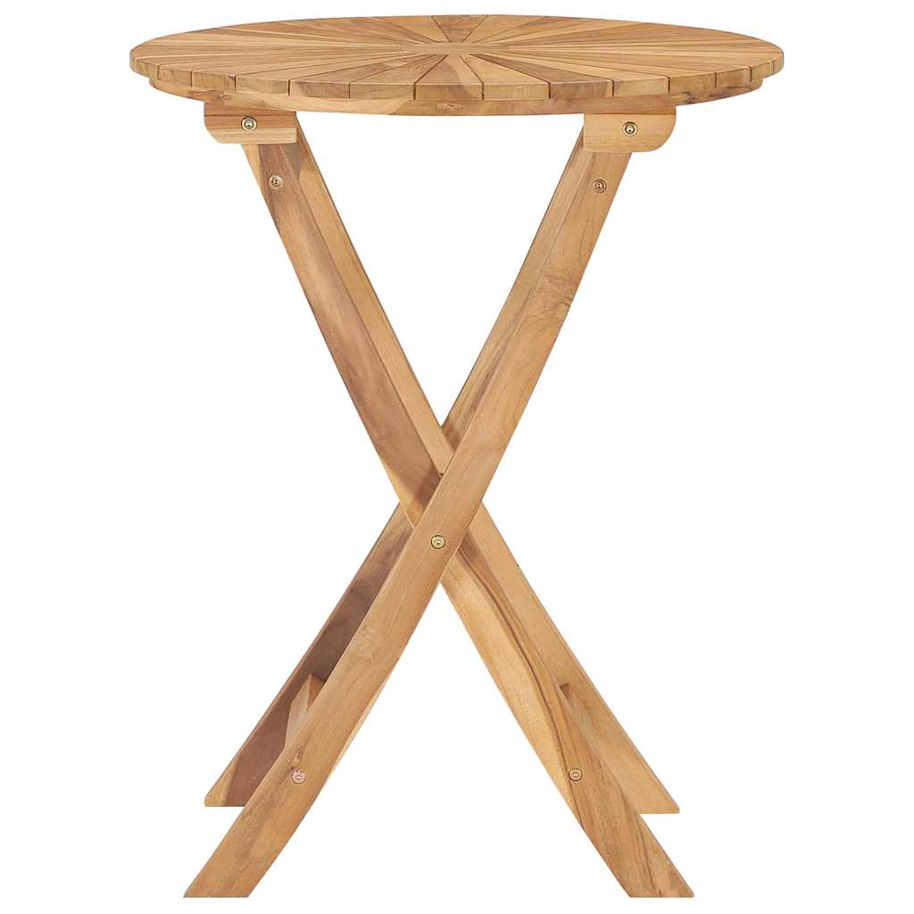Tavolo da Giardino Pieghevole Ø  60 cm Legno Massello di Teak | homemem39