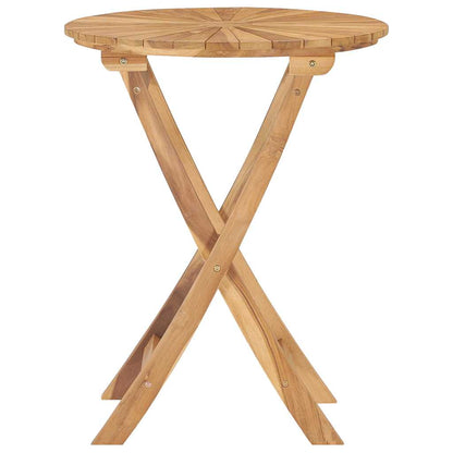 Tavolo da Giardino Pieghevole Ø  60 cm Legno Massello di Teak | homemem39