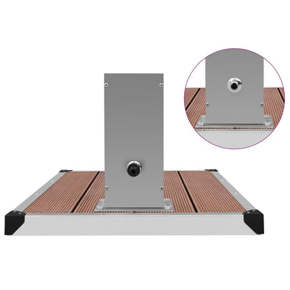 Doccia da Esterno con Piatto in WPC Acciaio Inossidabile - homemem39