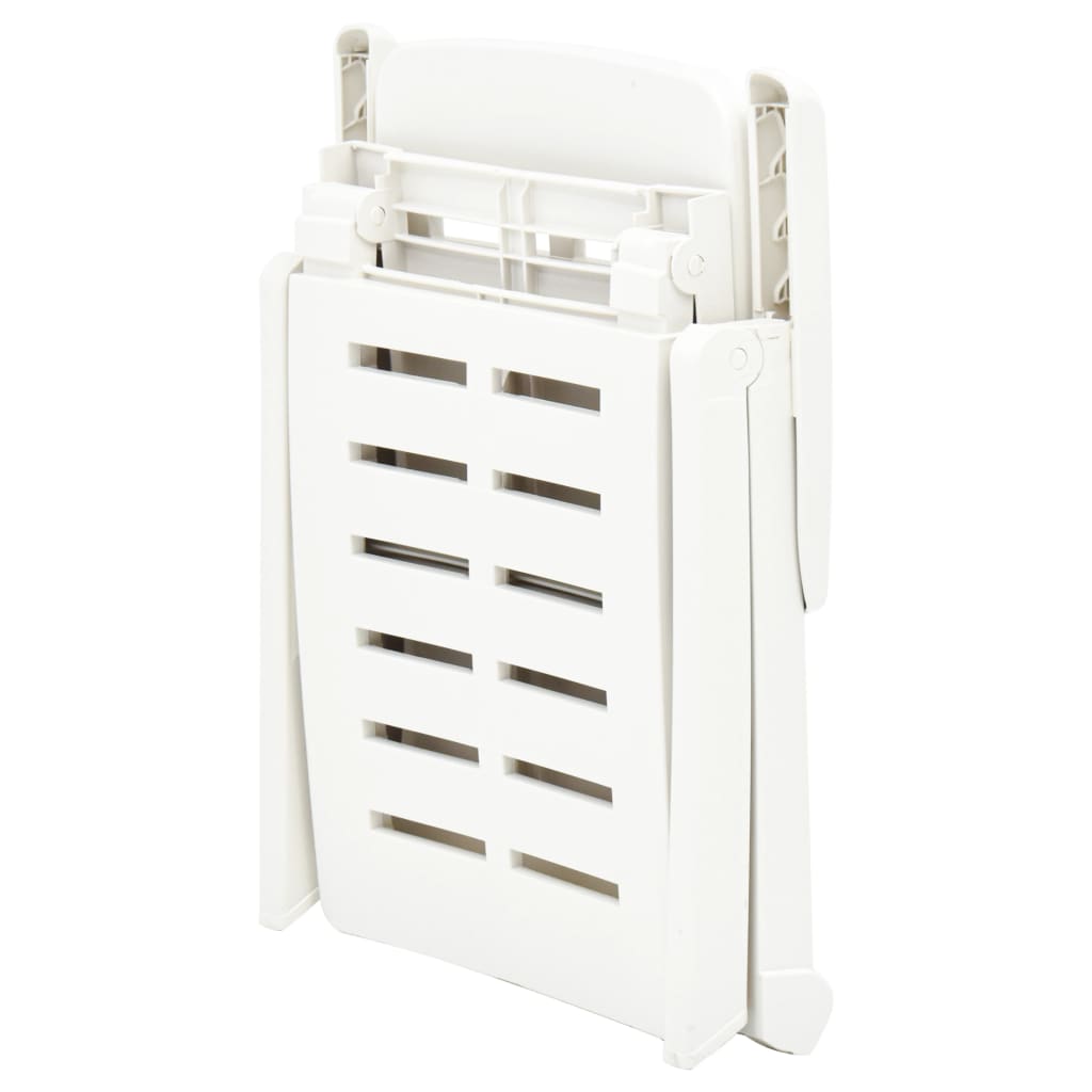 Lettino Prendisole Pieghevole in Plastica Bianco - homemem39