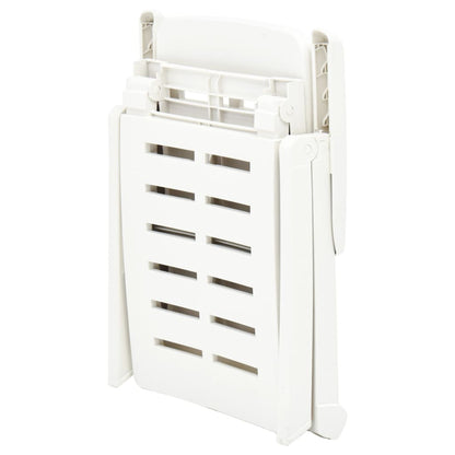 Lettino Prendisole Pieghevole in Plastica Bianco - homemem39