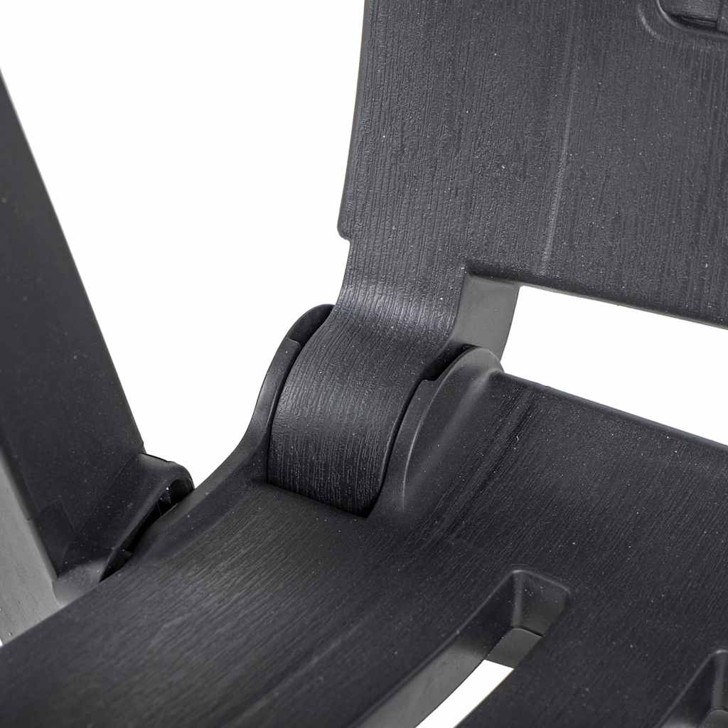 Sedie da Giardino Reclinabili 2 pz in Plastica Antracite | homemem39