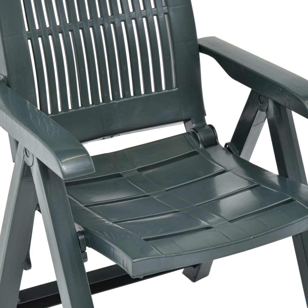 Sedie Reclinabili da Giardino 2 pz in Plastica Verde | homemem39