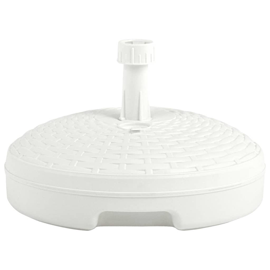 Base Ombrellone per Sabbia/Acqua 20L Bianca Rattan in Plastica | homemem39