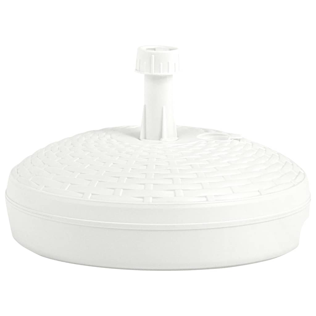 Base Ombrellone per Sabbia/Acqua 20L Bianca Rattan in Plastica | homemem39