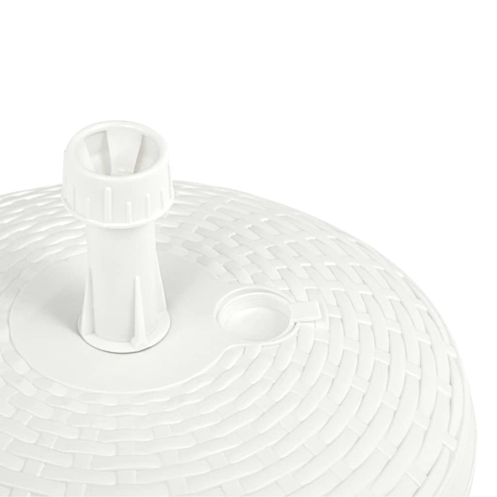 Base Ombrellone per Sabbia/Acqua 20L Bianca Rattan in Plastica | homemem39