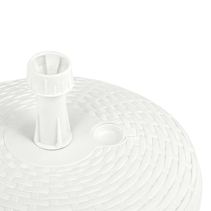Base Ombrellone per Sabbia/Acqua 20L Bianca Rattan in Plastica | homemem39