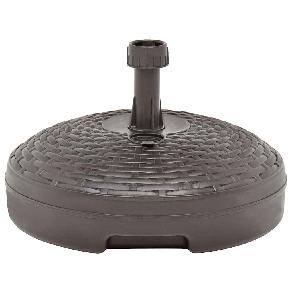 Base Ombrellone per Sabbia/Acqua 20L Marrone Rattan in Plastica | homemem39