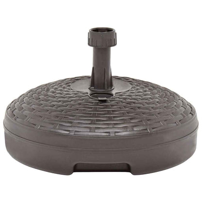 Base Ombrellone per Sabbia/Acqua 20L Marrone Rattan in Plastica | homemem39