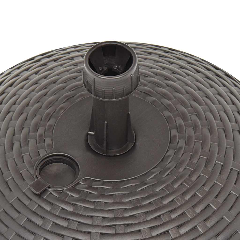 Base Ombrellone per Sabbia/Acqua 20L Marrone Rattan in Plastica | homemem39