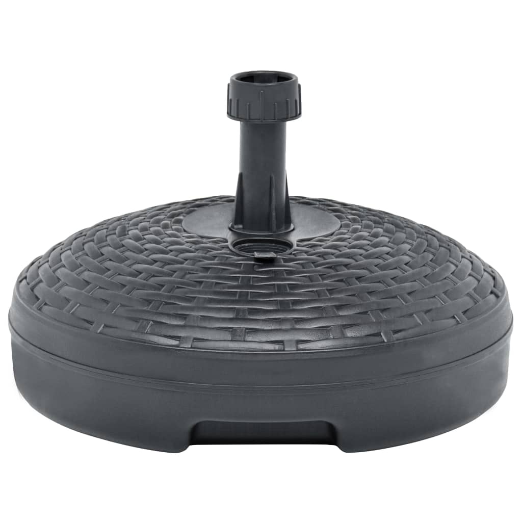 Base Ombrellone Sabbia/Acqua 20L Antracite Rattan in Plastica | homemem39