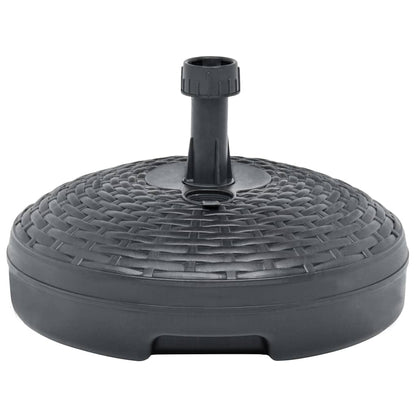 Base Ombrellone Sabbia/Acqua 20L Antracite Rattan in Plastica | homemem39