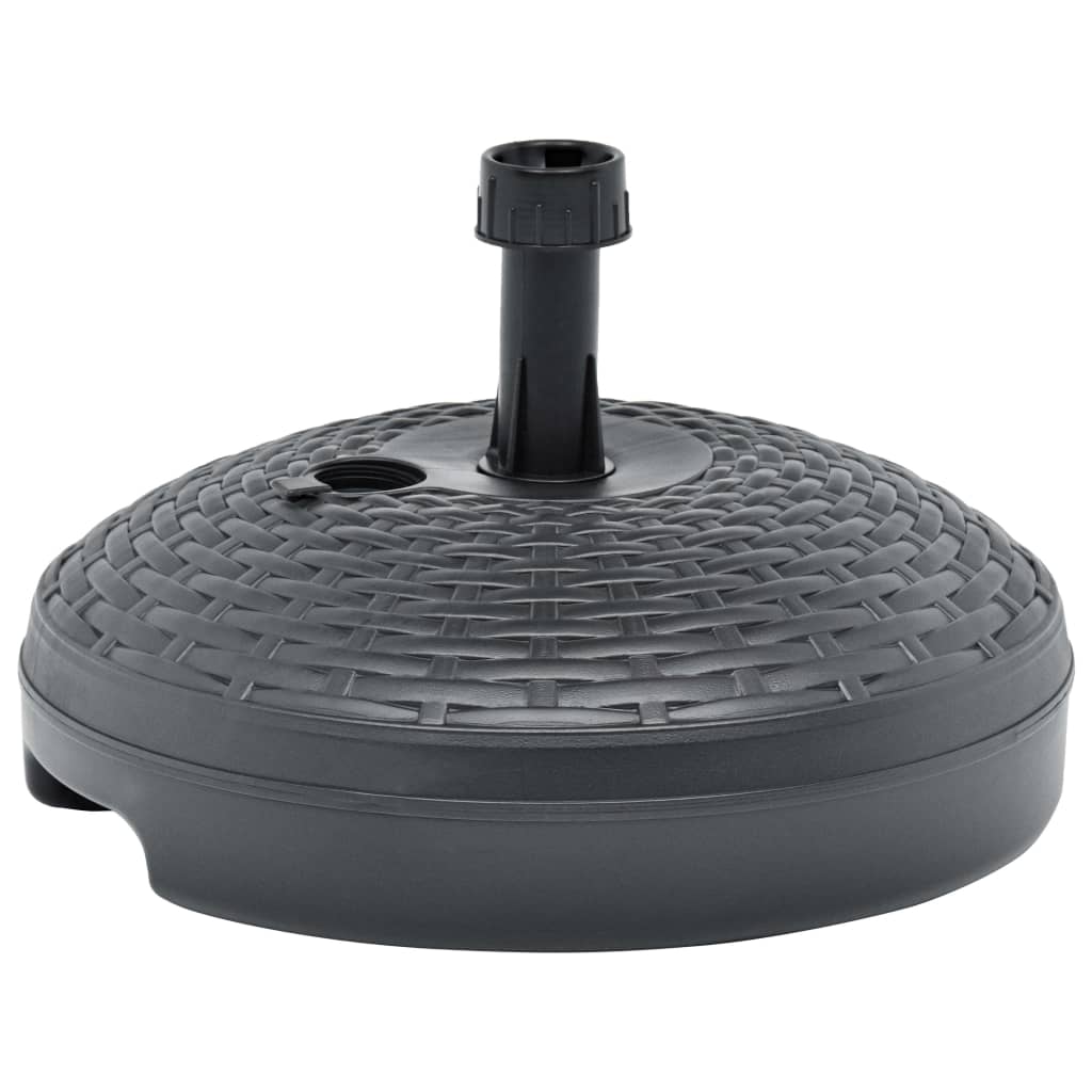 Base Ombrellone Sabbia/Acqua 20L Antracite Rattan in Plastica | homemem39