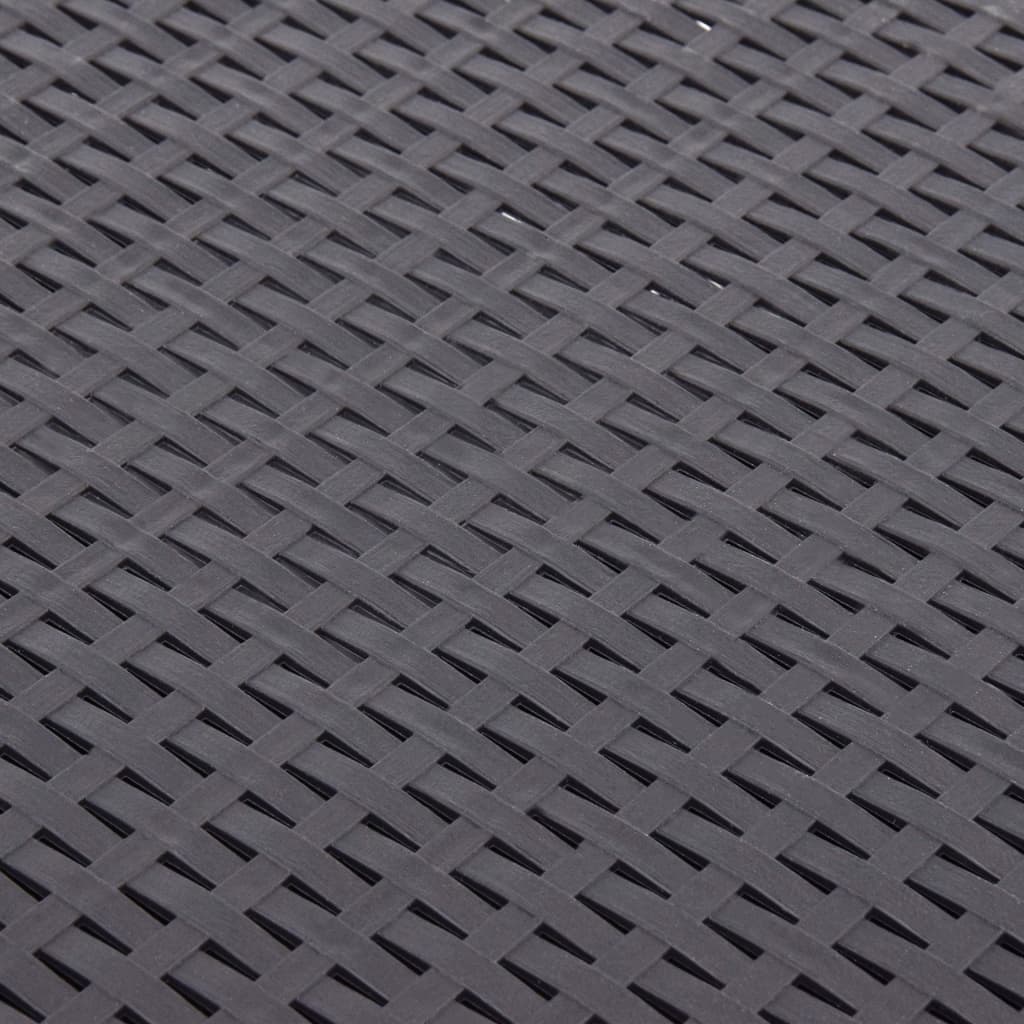 Tavolino di Servizio Colore Caffè 54x54x36,5 cm in Plastica - homemem39