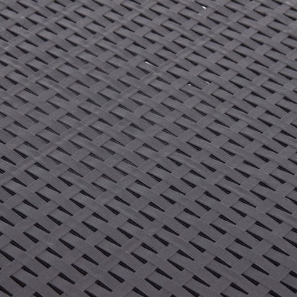 Tavolino di Servizio Colore Caffè 54x54x36,5 cm in Plastica - homemem39