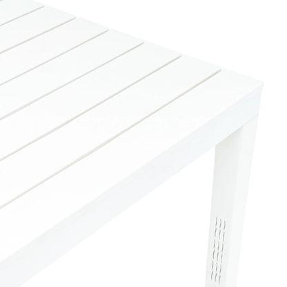 Tavolo da Giardino con 2 Panche in Plastica Bianco - homemem39